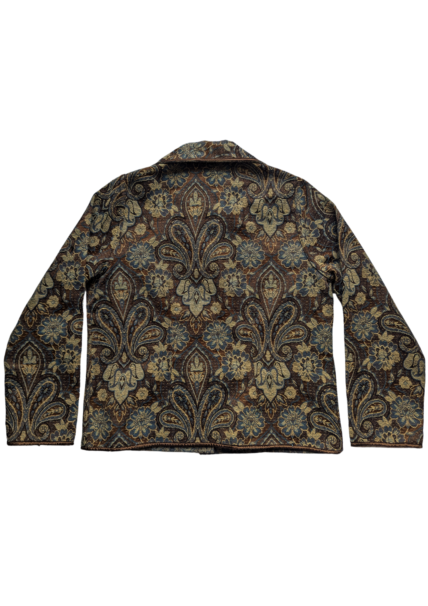 Back of reversible tapestry jacket