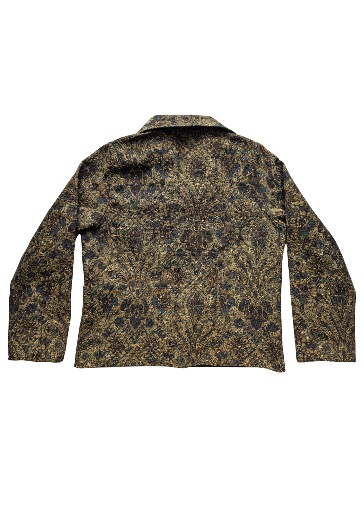 Back of reversible tapestry jacket