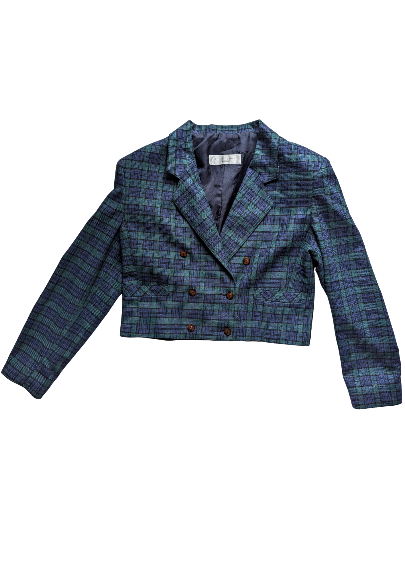 1980s vintage plaid blazer