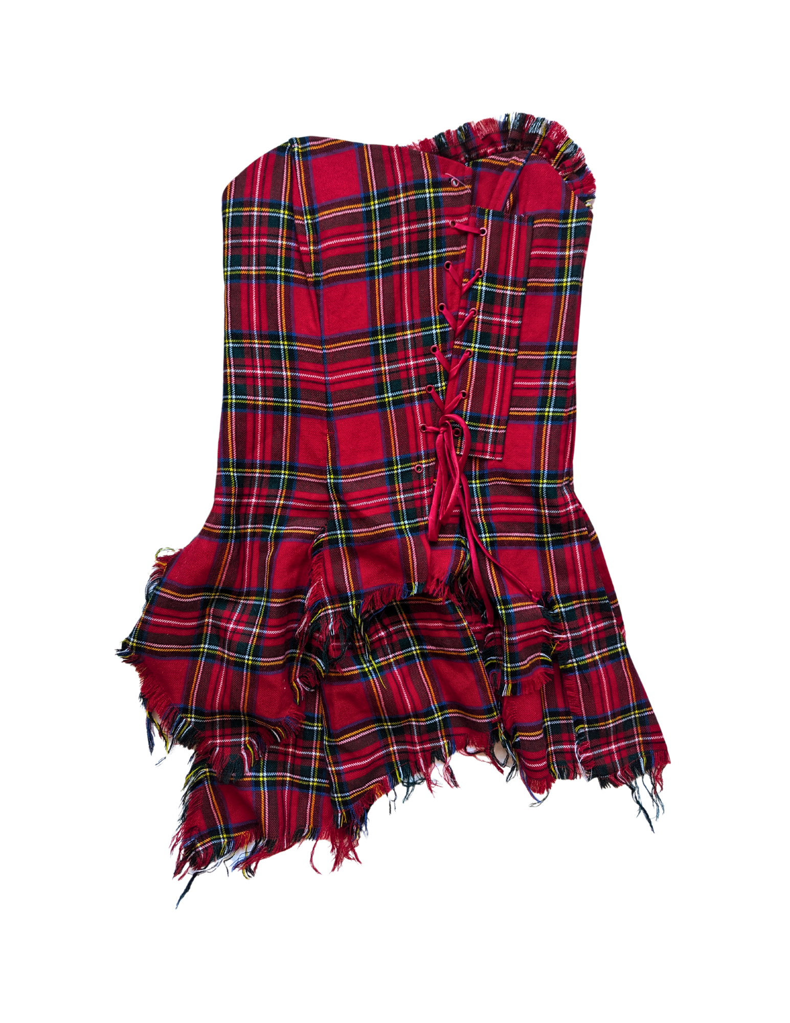 Bella Corset tartan plaid