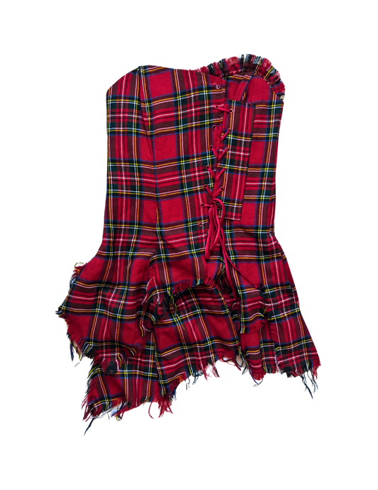 Bella Corset tartan plaid