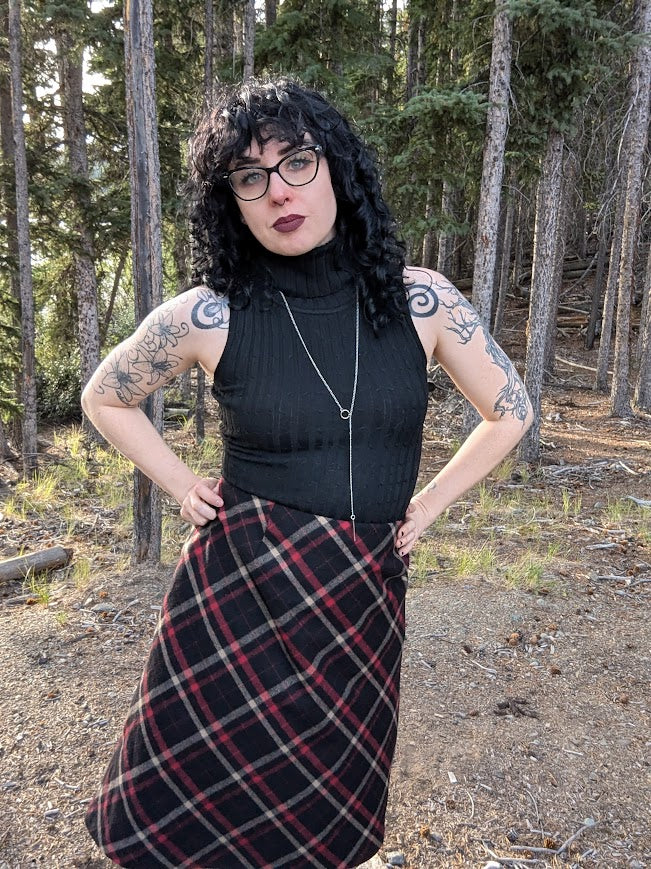 Tribal - Plus Size Plaid Skirt