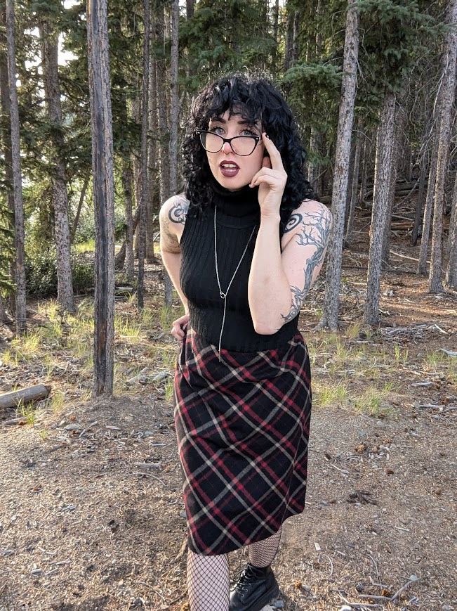 Tribal - Plus Size Plaid Skirt