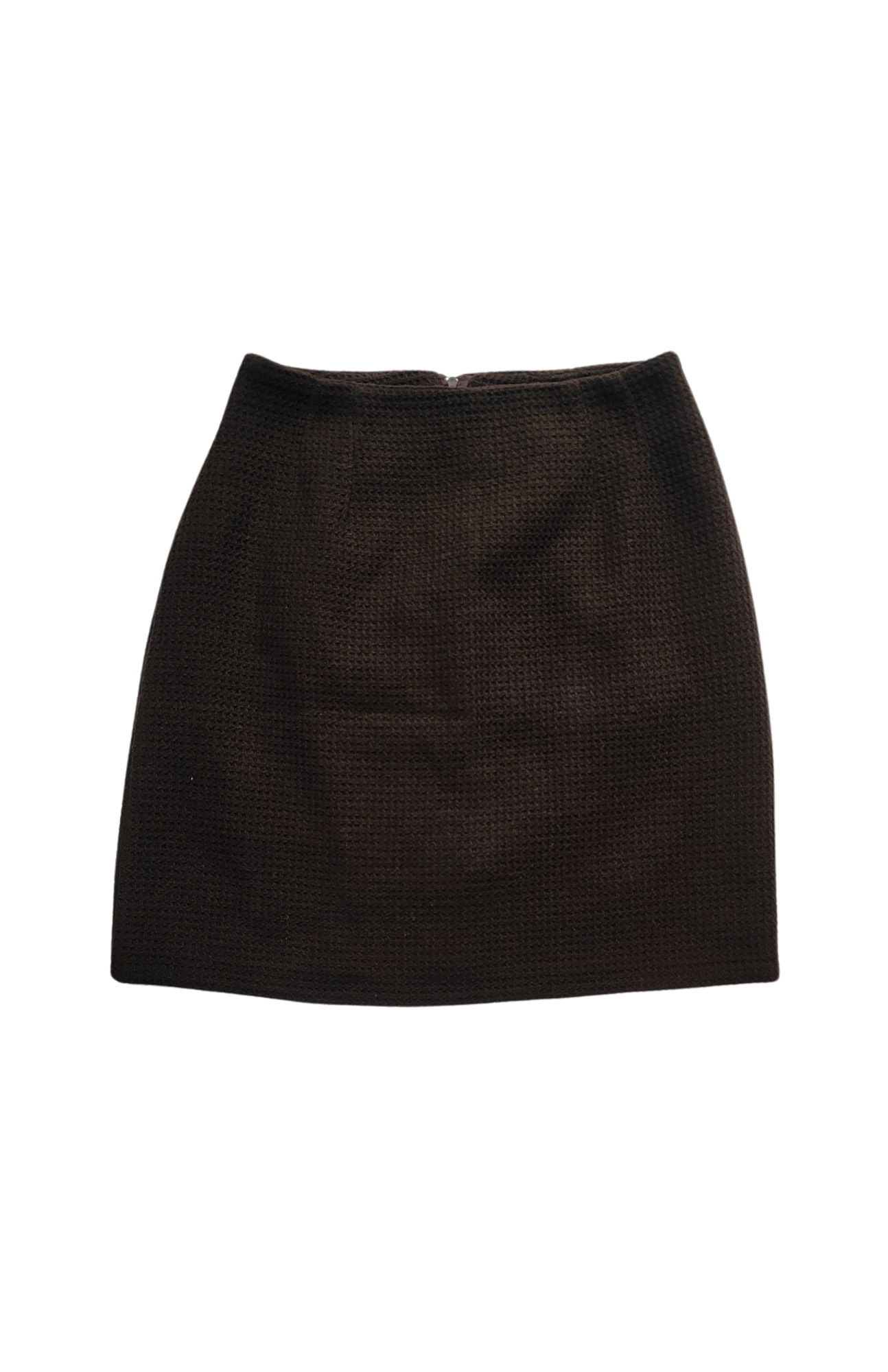 Vintage Brown waffle knit mini skirt