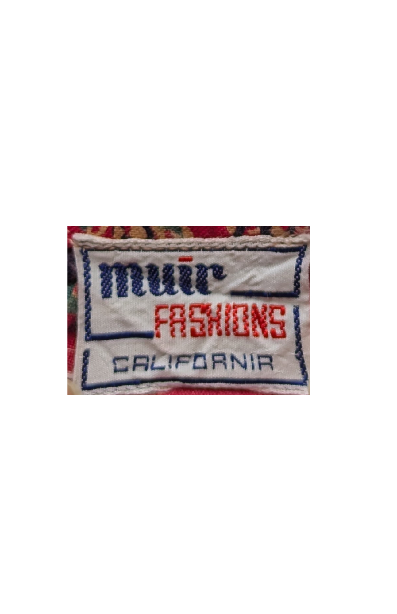 Vintage Muir Fashions Tag