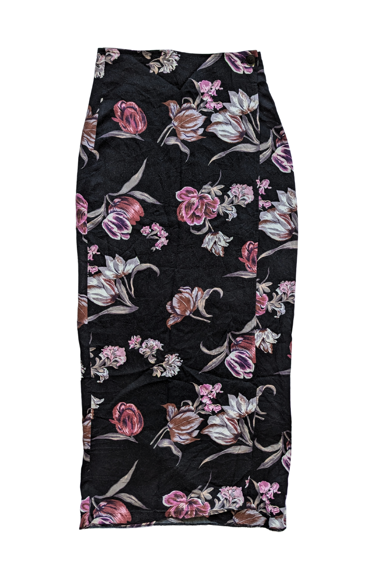 Vintage floral wrap skirt