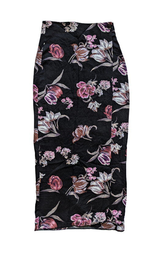 Vintage floral wrap skirt