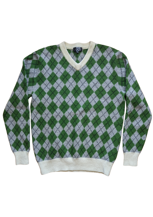 Argyle wool sweater