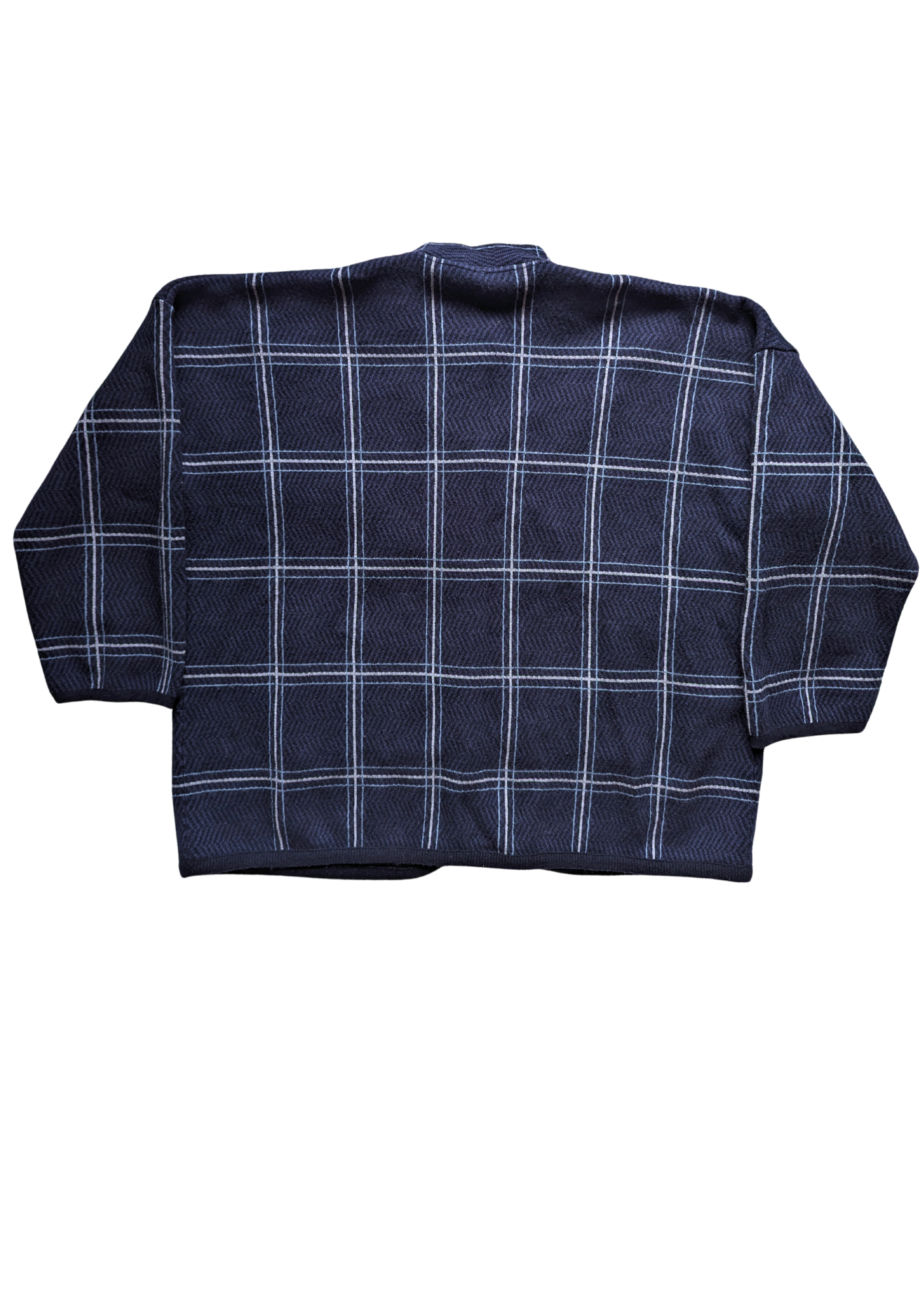 Blue Sky - Plaid Wool Cardigan